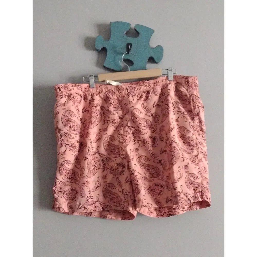 Tommy Bahama Relax Swim Trunks Mens XL Pink Paisley Tropical Resort Summer Vacay